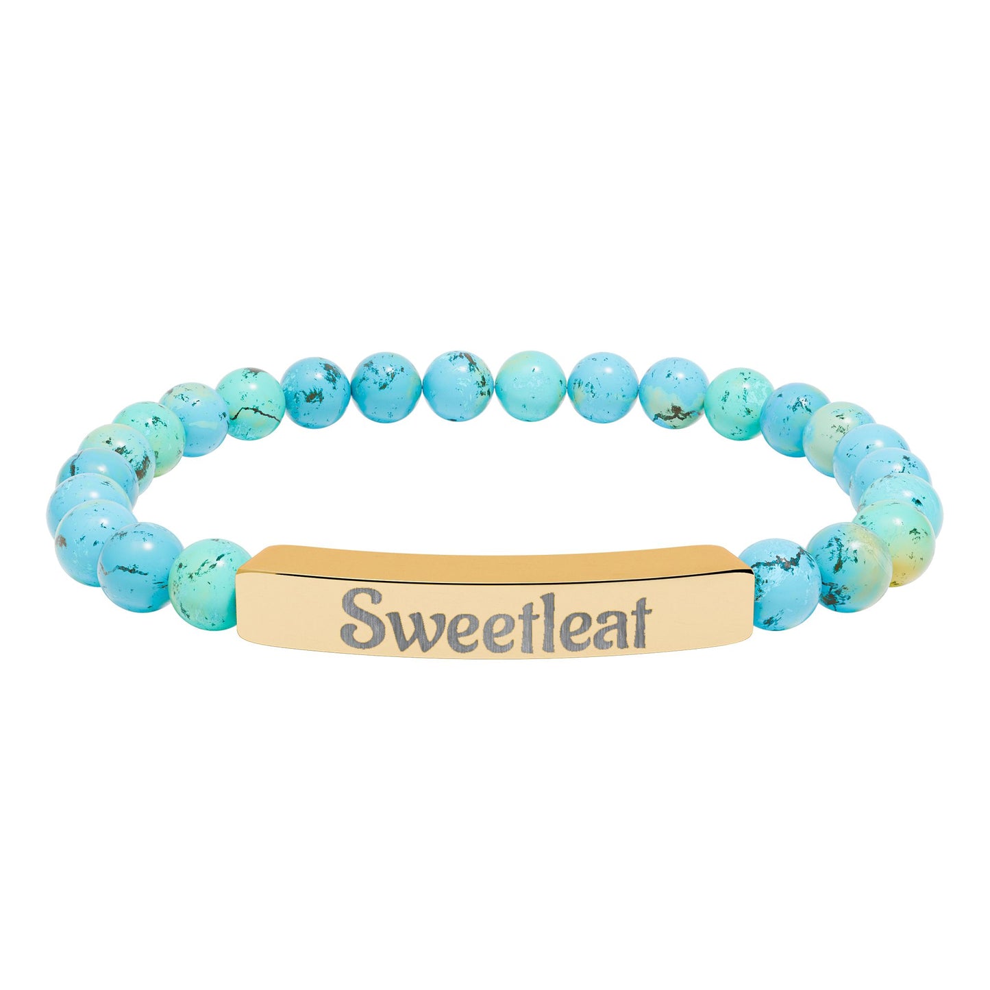 Engravable Natural Stone Bar Bracelet