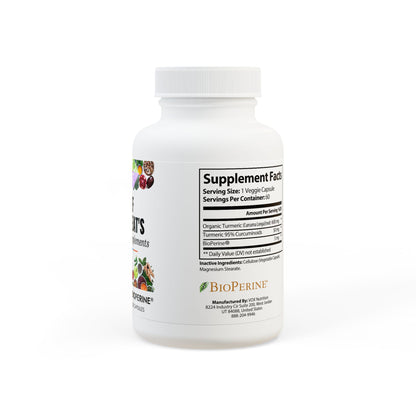 Turmeric with BioPerine® (Black Pepper Fruit Extract) Supplement (60 Capsules)