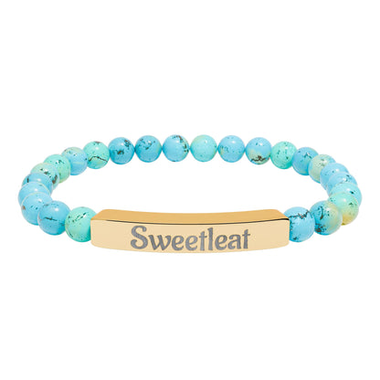 Engravable Natural Stone Bar Bracelet