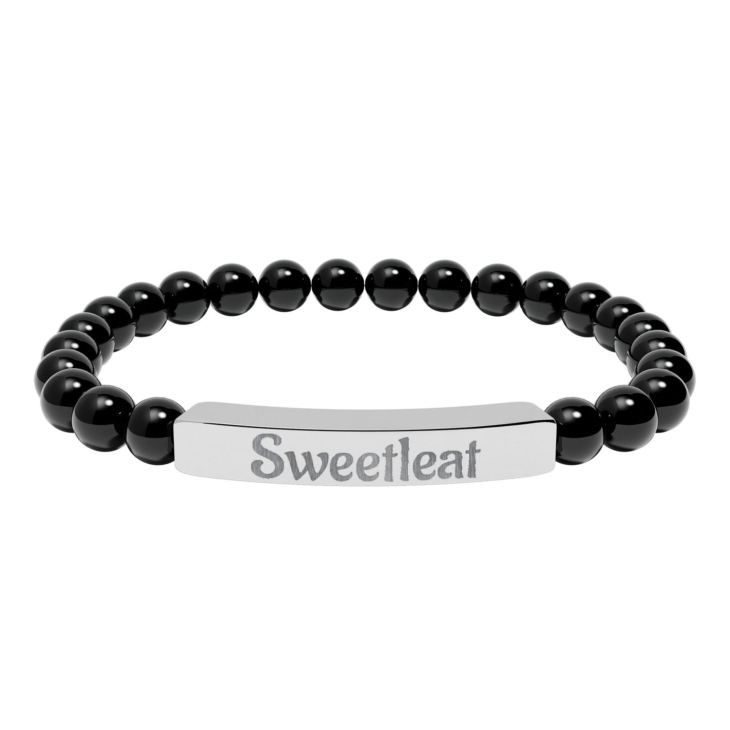Engravable Natural Stone Bar Bracelet