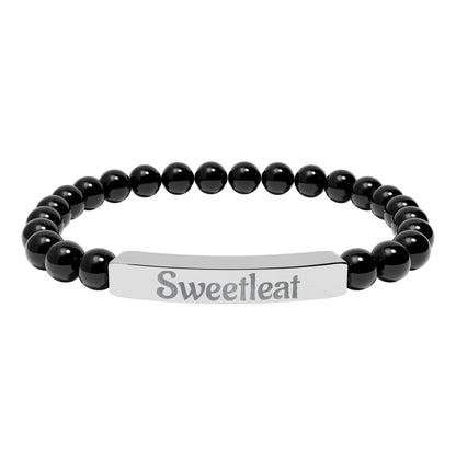 Engravable Natural Stone Bar Bracelet