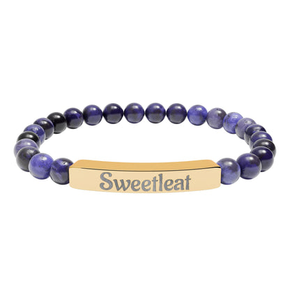 Engravable Natural Stone Bar Bracelet