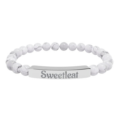 Engravable Natural Stone Bar Bracelet
