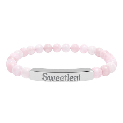 Engravable Natural Stone Bar Bracelet