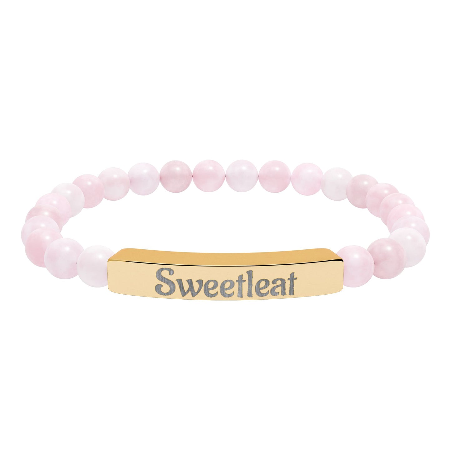 Engravable Natural Stone Bar Bracelet