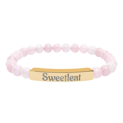 Engravable Natural Stone Bar Bracelet