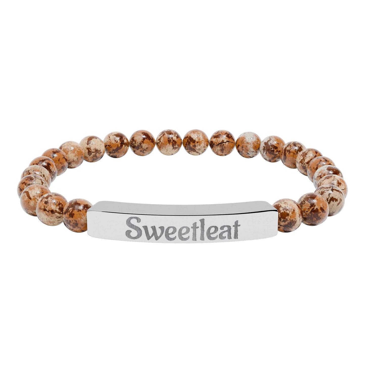 Engravable Natural Stone Bar Bracelet