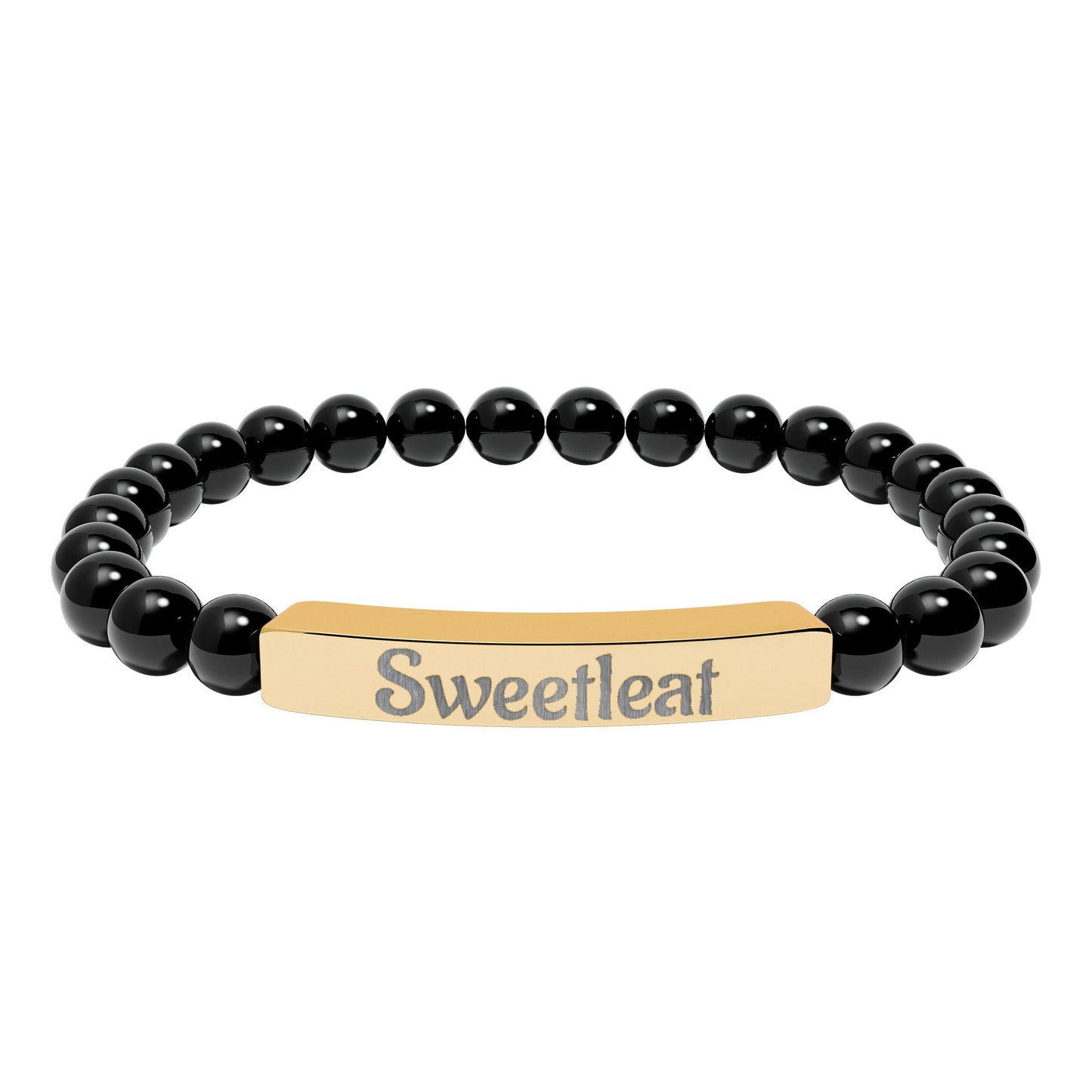 Engravable Natural Stone Bar Bracelet