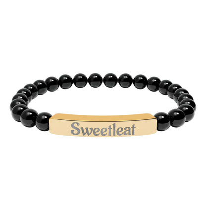 Engravable Natural Stone Bar Bracelet